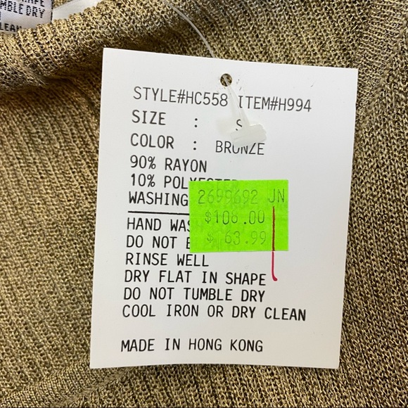 Horchow Gold Top & Pant Set NWT - Picture 15 of 15